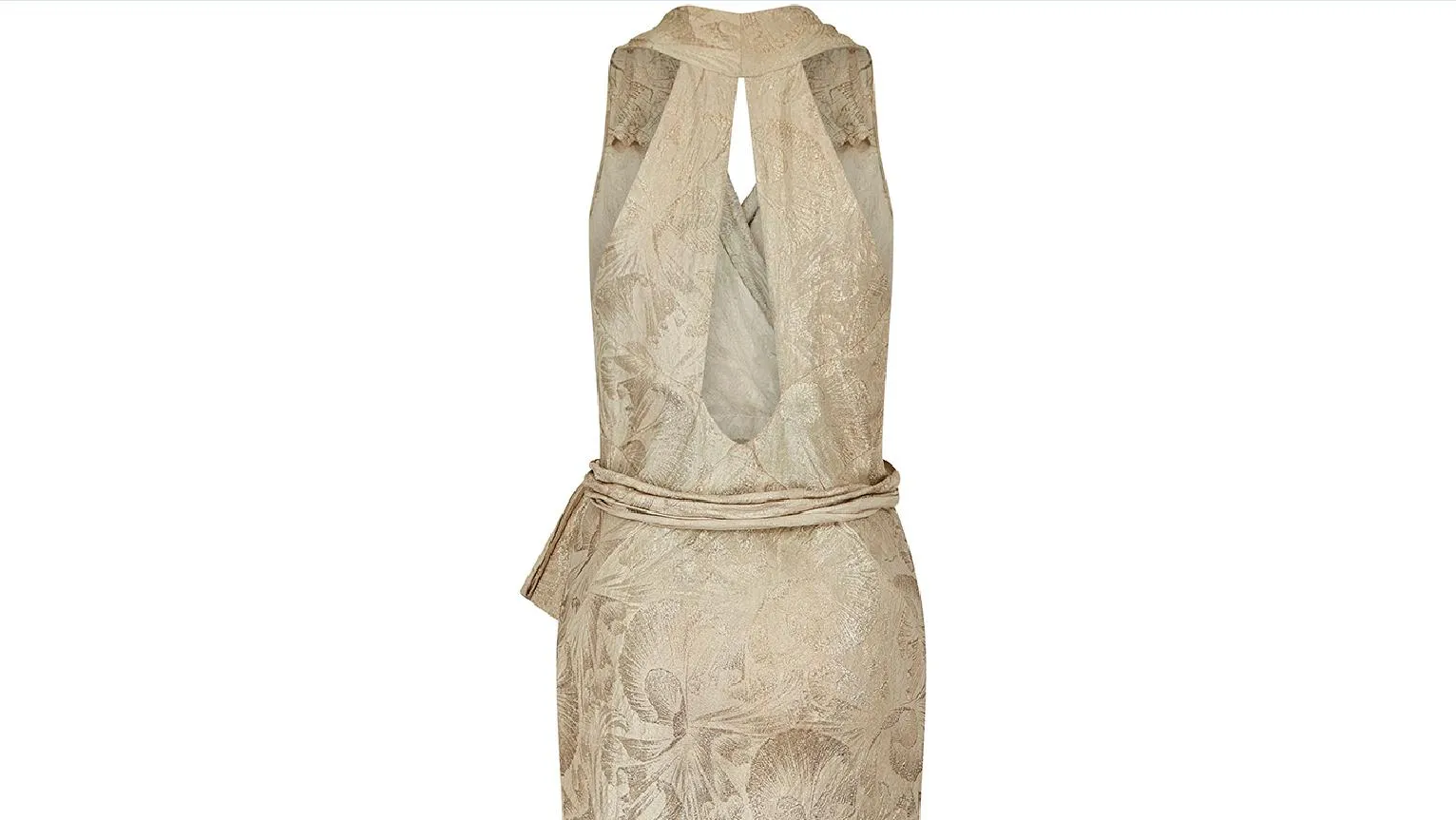 Stunning 1930s Silver Lame Haute Couture Evening Dress