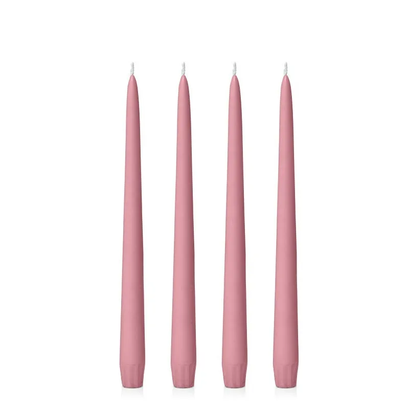 Dusty Pink Taper Candles (4 pack)