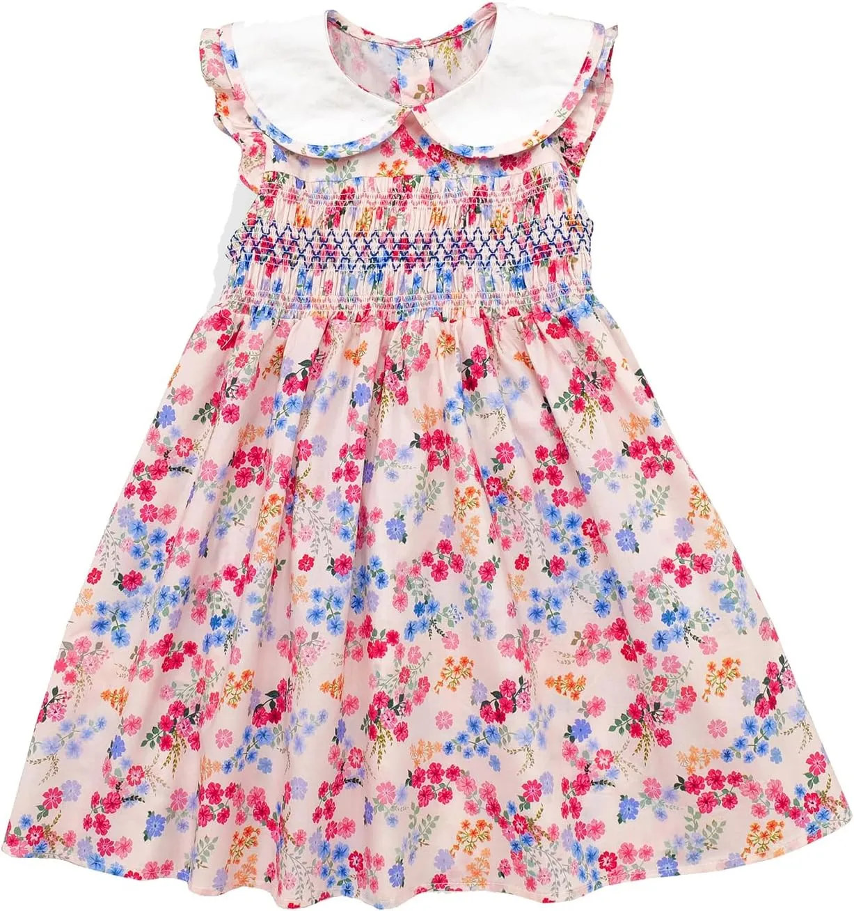 Girls' Dresses Spring Summer Smocked Casual Church Tea Party Vintage Graduation Dresses for Toddler Girl