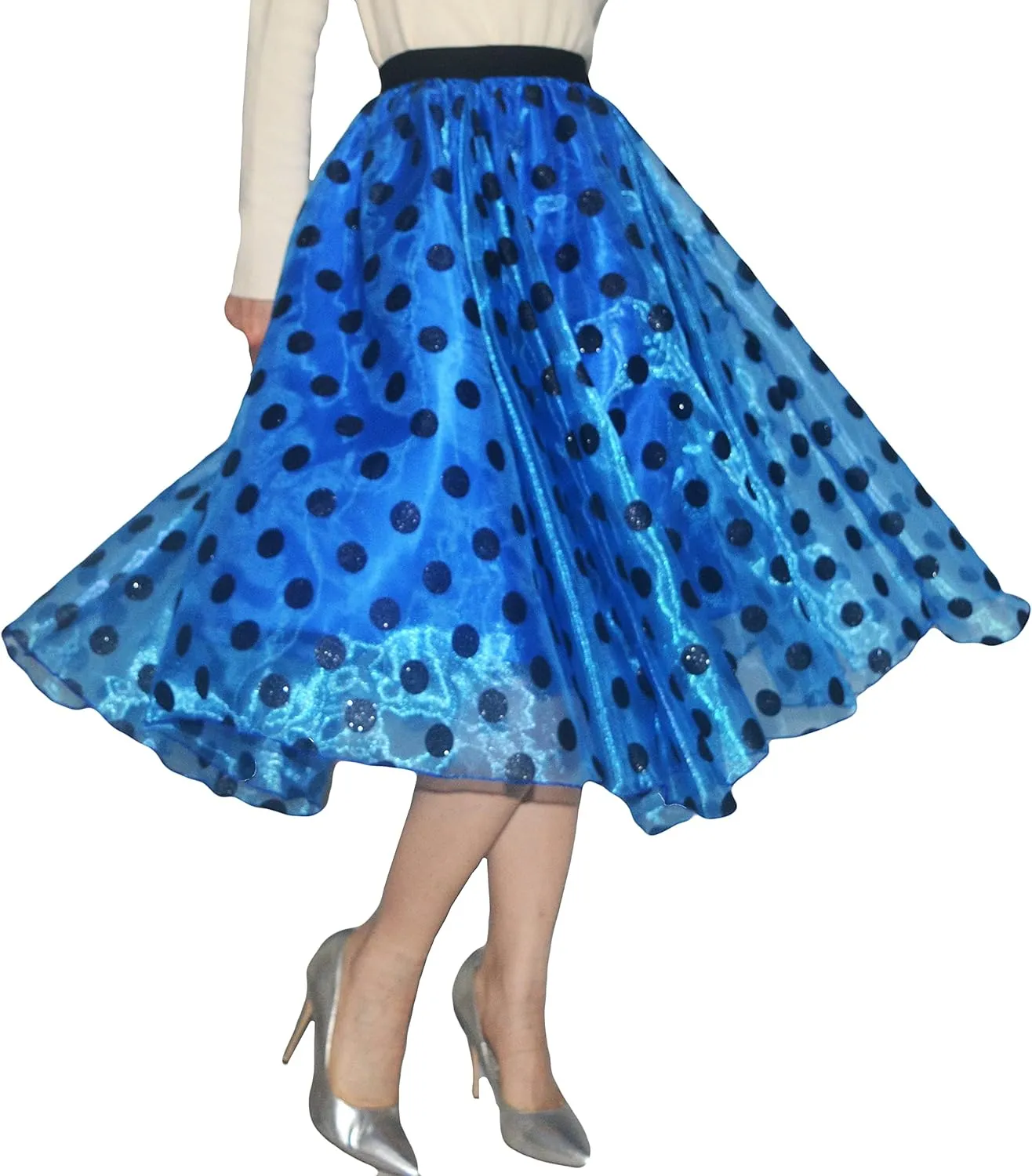 Lady's Organza Princess Skirt Bowknot A Line Pleated Midi/Knee Length Tutu Party Skirts