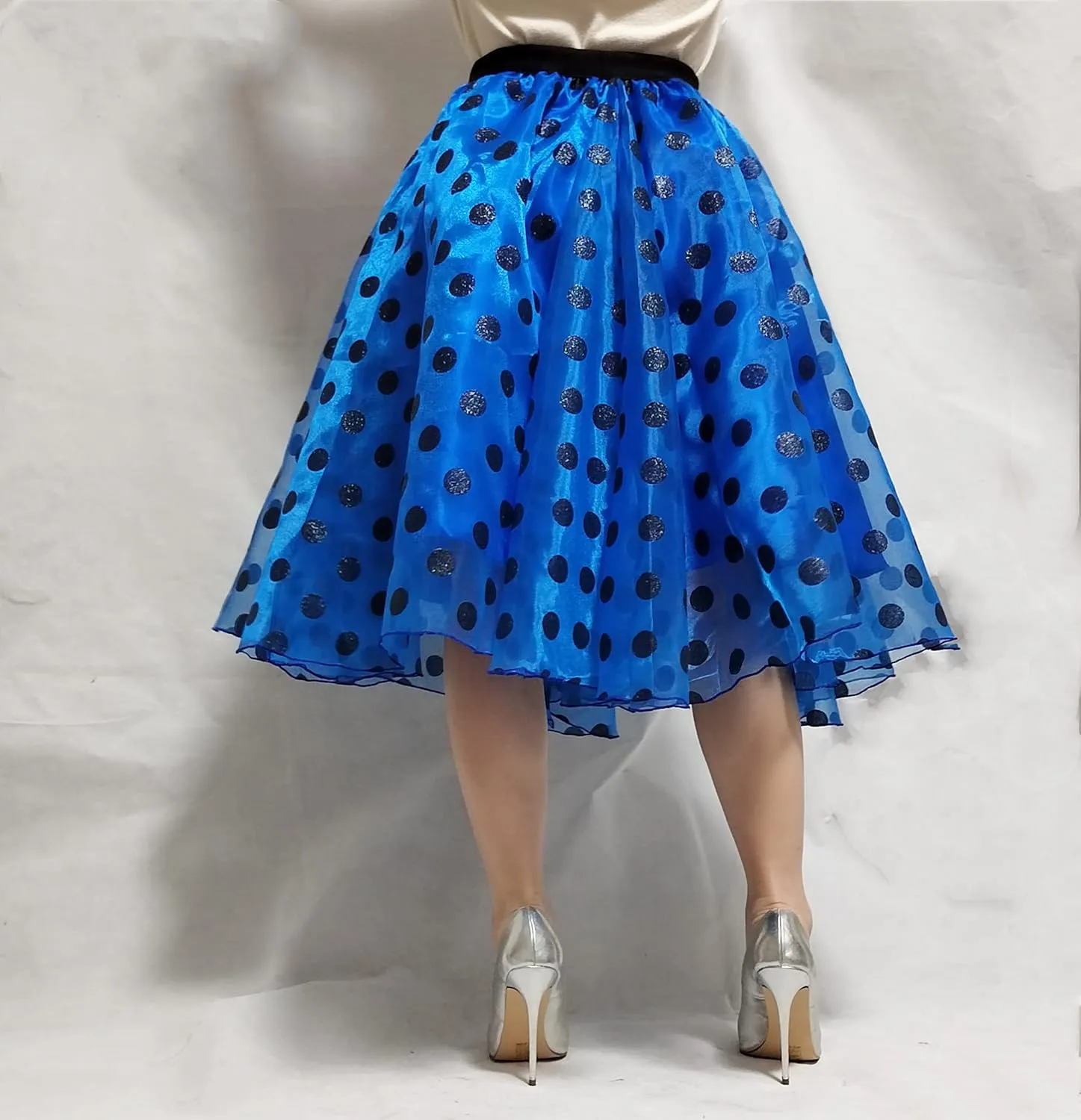 Lady's Organza Princess Skirt Bowknot A Line Pleated Midi/Knee Length Tutu Party Skirts