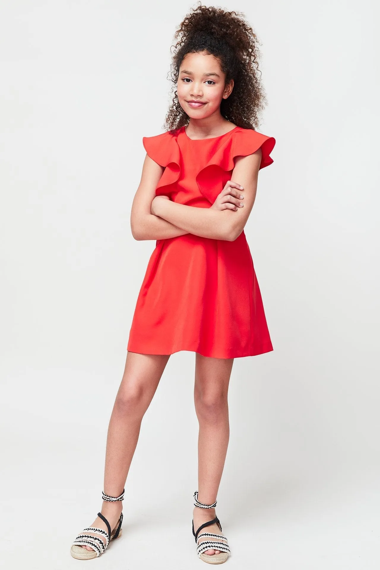 Milly Minis Cady Ruffle Dress