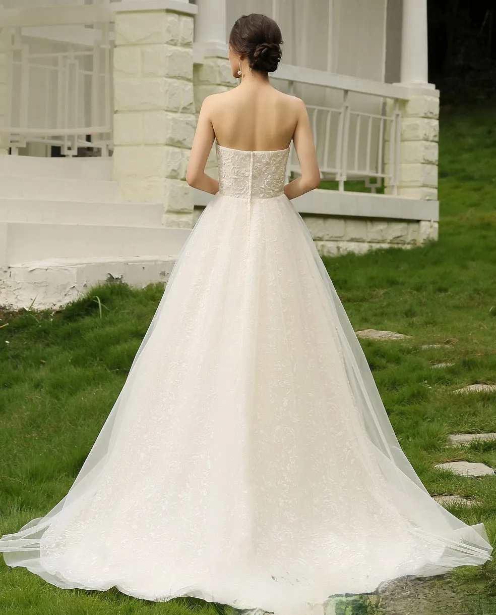 Sequins Princess Lace Wedding Dress