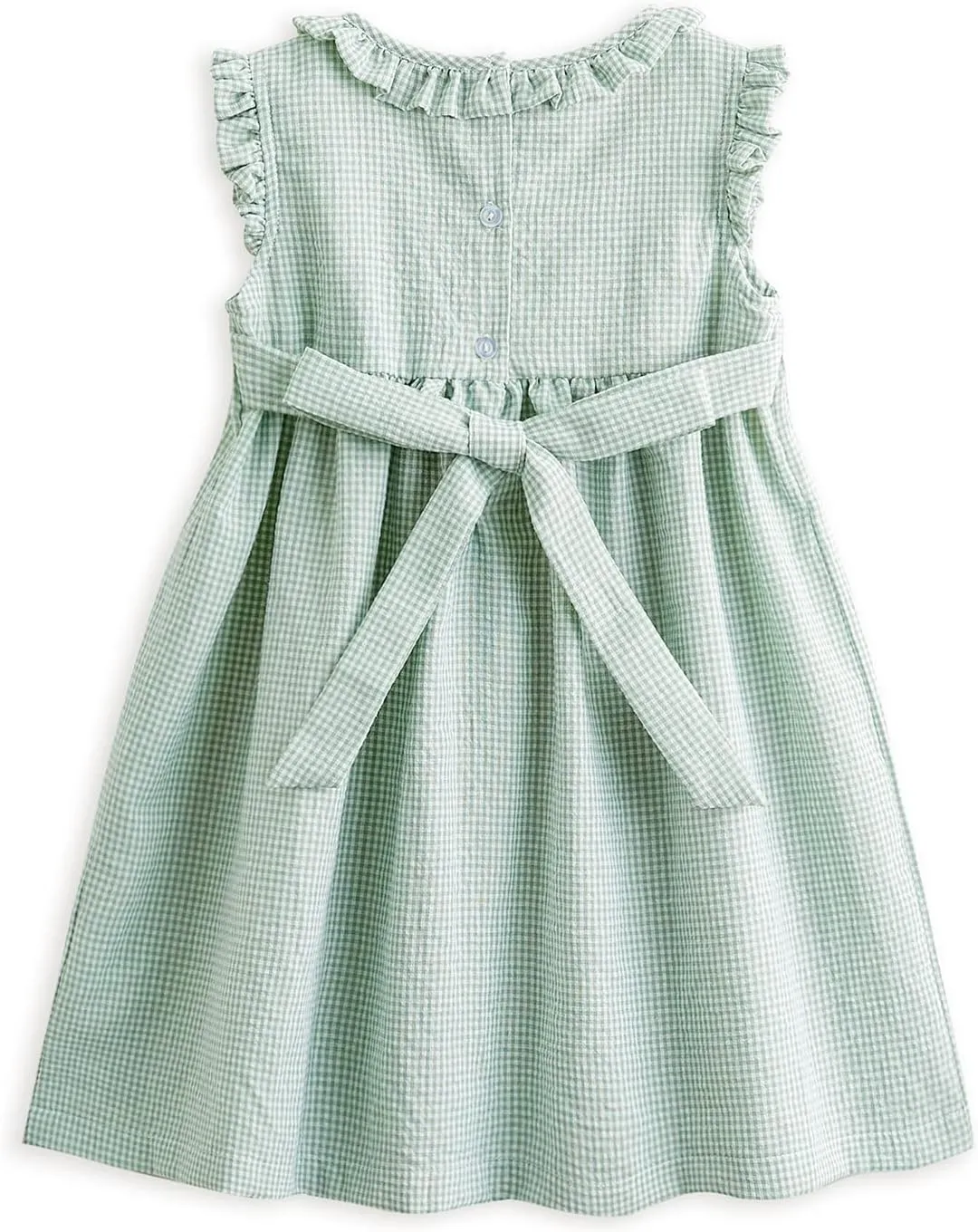 Simplee kids Baby Girl Smocked Dress Summer Casual Short Sleeve Dresses Floral Print Sundress Princess Dress for Toddlers