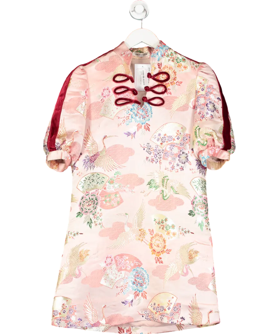 Skylence Pink Crane Serenity Dress UK S/M