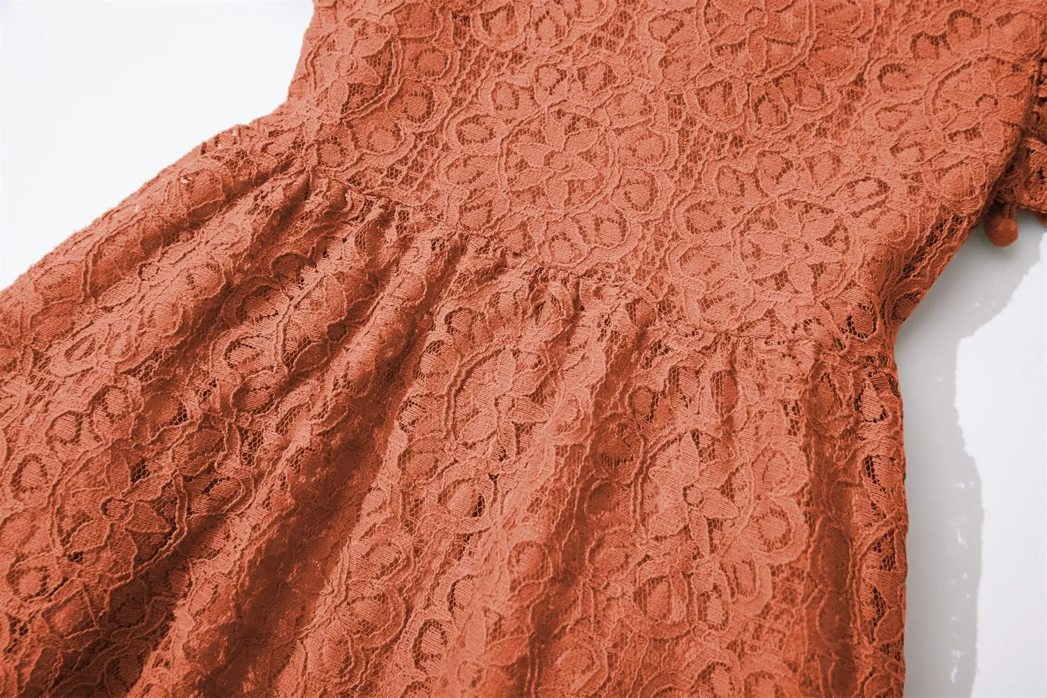 Toddler Girls Lace Dress Baby Kids Tie Back Bow Pom Pom Ruffle Sleeve Backless Party Princess Dresses