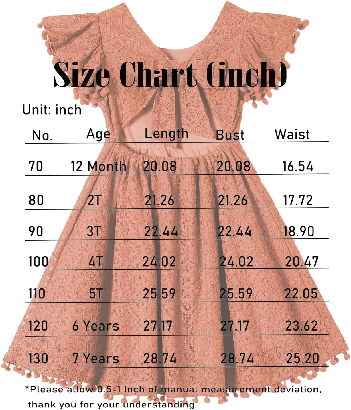Toddler Girls Lace Dress Baby Kids Tie Back Bow Pom Pom Ruffle Sleeve Backless Party Princess Dresses