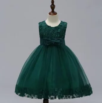 Wholesale Summer Kids Girls Princess Tutu Flower Wedding Dress Skirt
