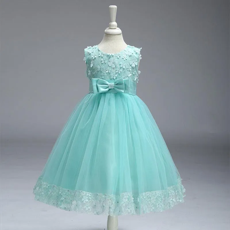 Wholesale Summer Kids Girls Princess Tutu Flower Wedding Dress Skirt