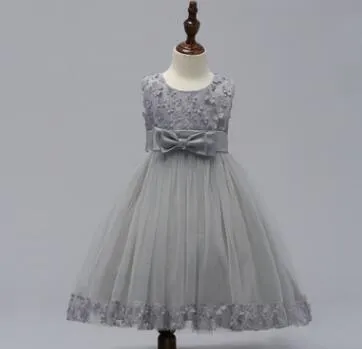 Wholesale Summer Kids Girls Princess Tutu Flower Wedding Dress Skirt