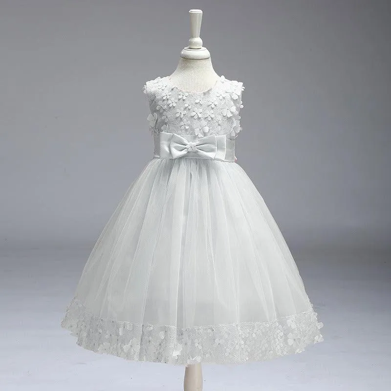Wholesale Summer Kids Girls Princess Tutu Flower Wedding Dress Skirt