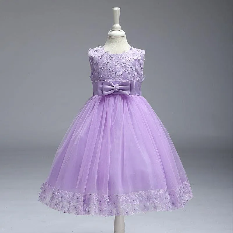 Wholesale Summer Kids Girls Princess Tutu Flower Wedding Dress Skirt
