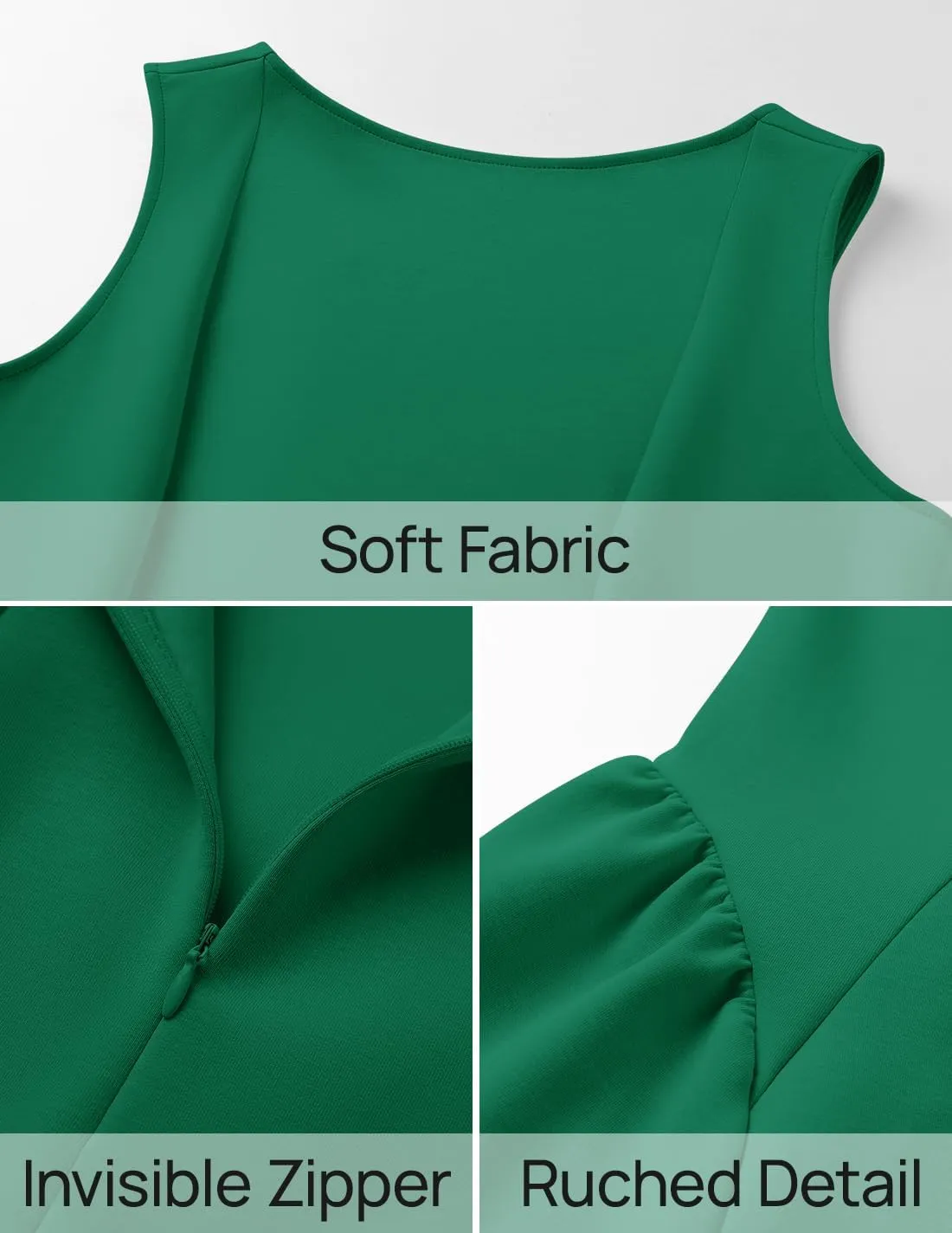 ZESICA Women's 2025 Summer Sleeveless Cocktail Mini Dress Boat Neck Backless Swing A Line Wedding Club Party Short Dresses